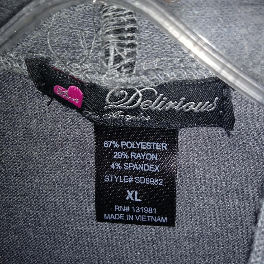 Delirious XL Gray Shrug Set Shell Jacket - Picture 3 of 3
